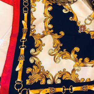 Beautiful equestrian theme SILK scarf